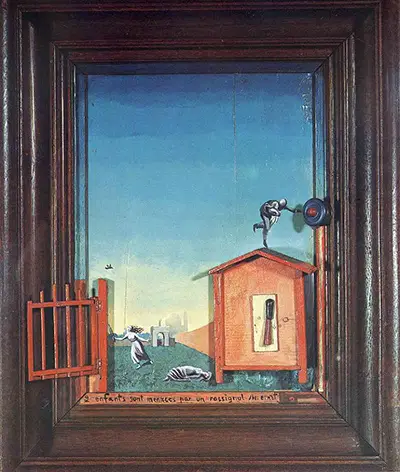 Two Children Are Threatened by a Nightingale Max Ernst